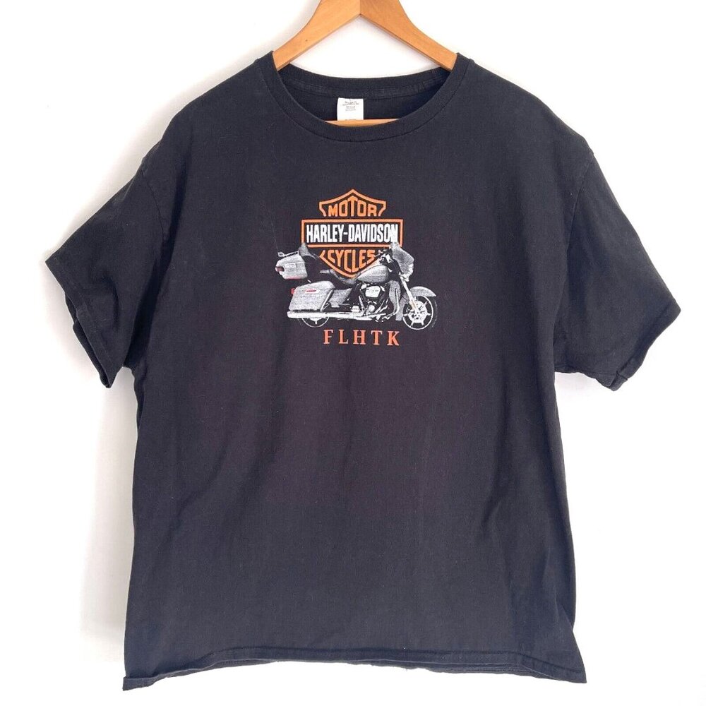 Harley Davidson T Shirt Motorcycles FLHTK Touring Bike 2012 Black Mens Size XL